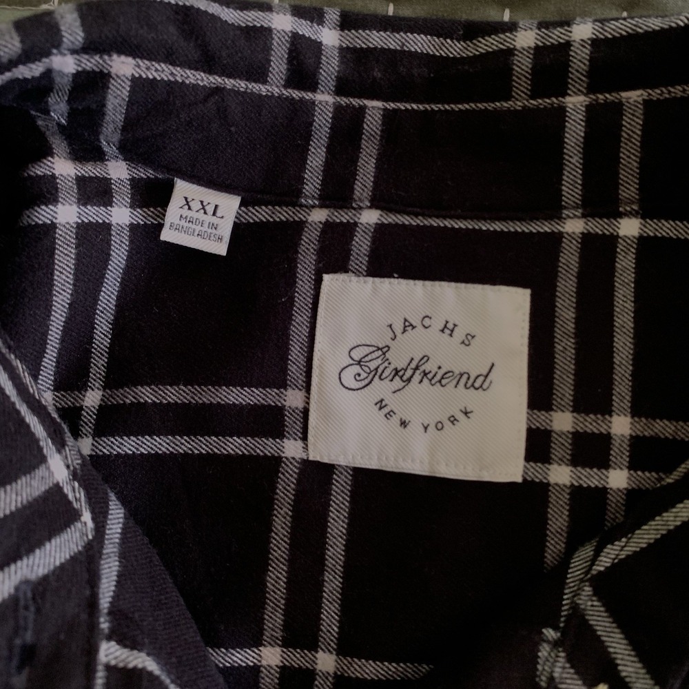 Jachs Girlfriend Ladies' Flannel Shirt, Black Womens XXL  excellent Cozy Cowgirl - Picture 11 of 14